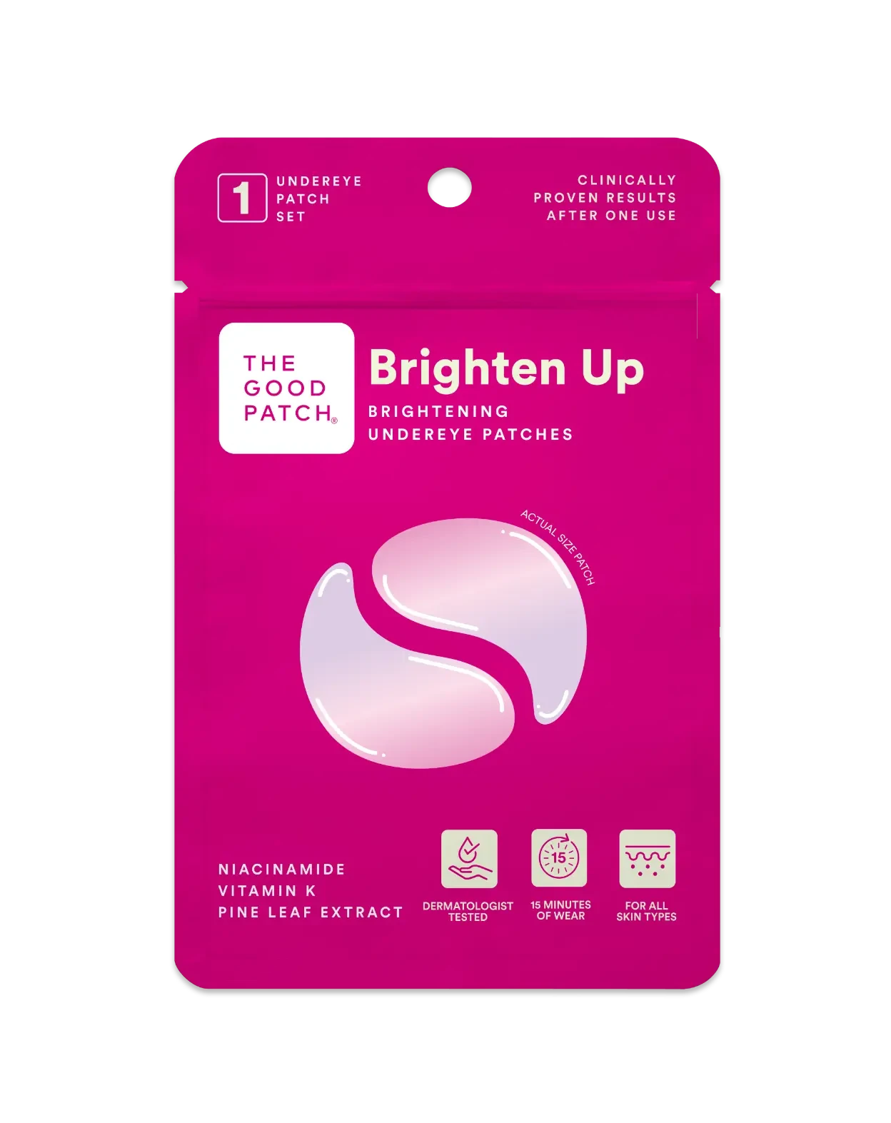 Brighten Up brightening under-eye patches pouch